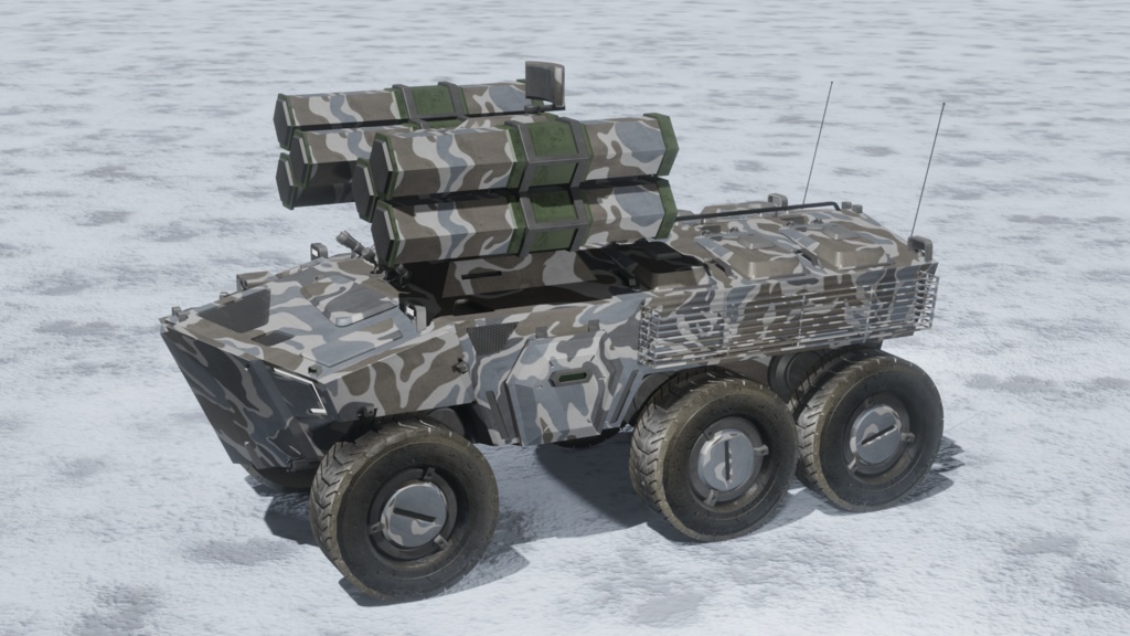 SF装甲兵員輸送車シリーズ 冬季迷彩 3Dモデル