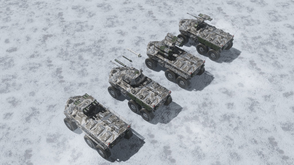 SF装甲兵員輸送車シリーズ 冬季迷彩 3Dモデル