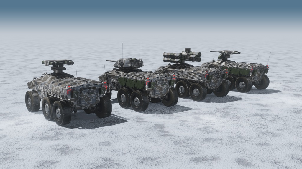 SF装甲兵員輸送車シリーズ 冬季迷彩 3Dモデル