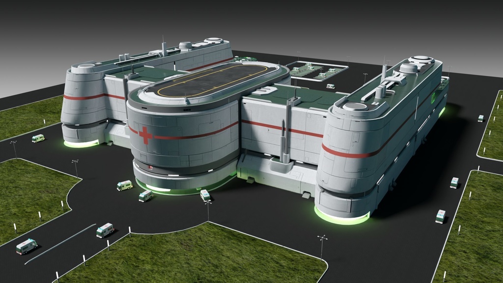 SF病院 3Dモデル