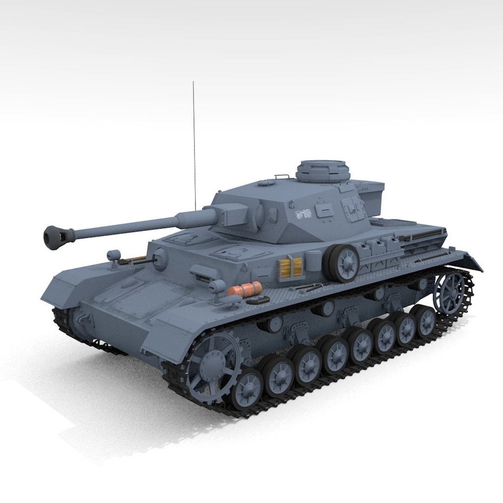 Panzer IV Ausf F2 中戦車 3Dモデル