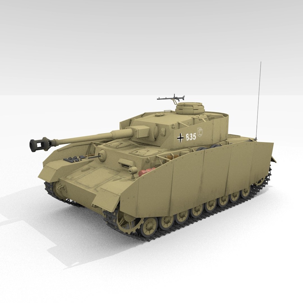 Panzer IV Ausf H 中戦車 3Dモデル