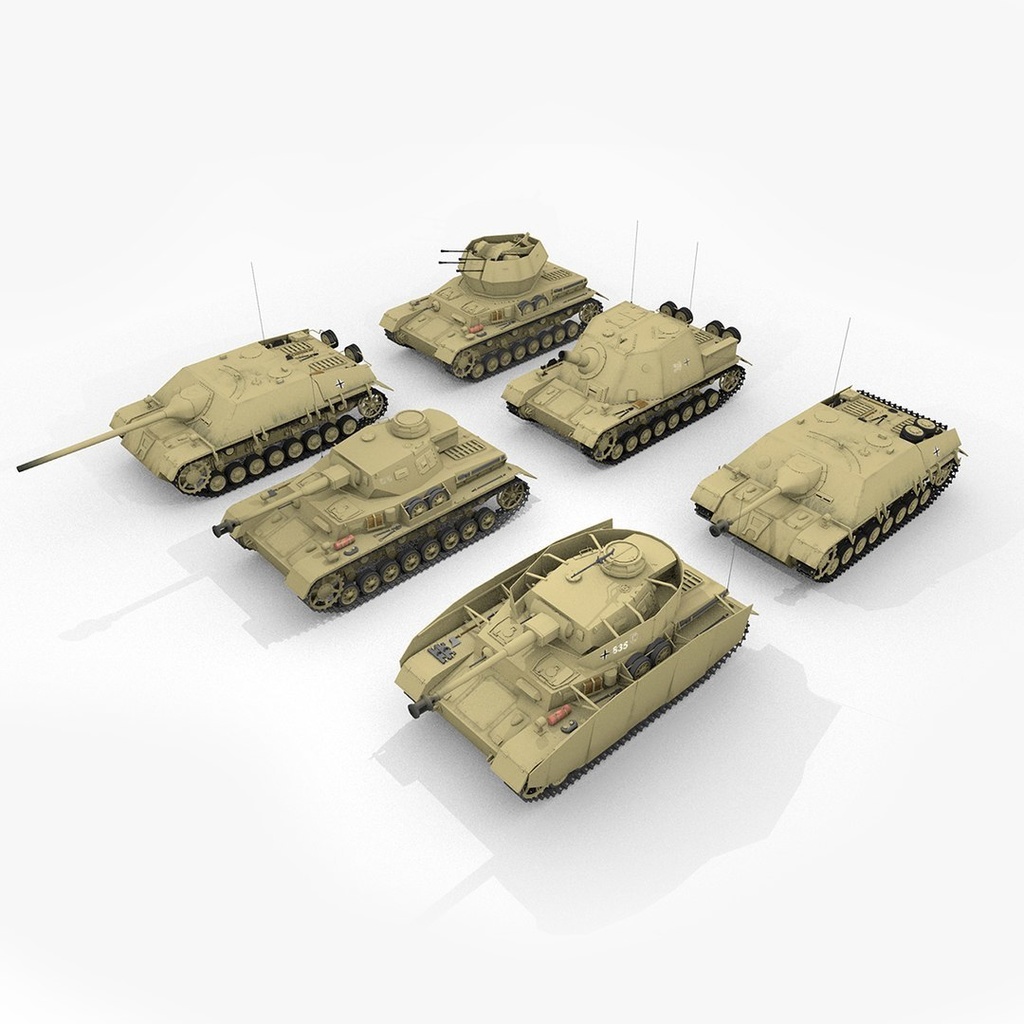 IV号戦車バリエーションと派生型 3Dモデル