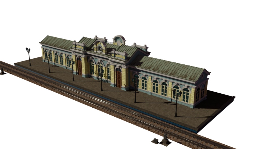 ロシア鉄道駅 3Dモデル