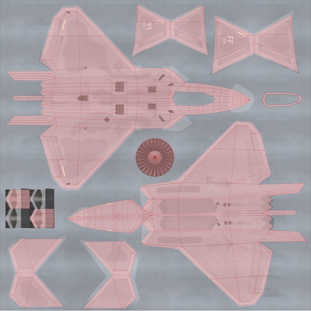 F-22 ステルス戦闘機 3Dモデル