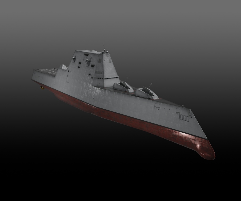 ズムウォルト級ミサイル駆逐艦 DDG-1000 3Dモデル