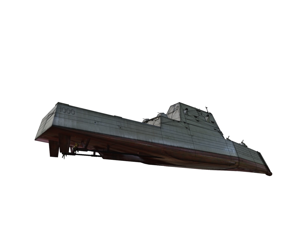 ズムウォルト級ミサイル駆逐艦 DDG-1000 3Dモデル