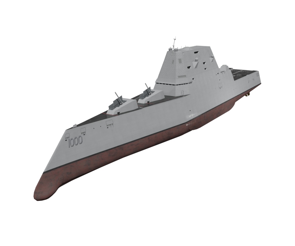 ズムウォルト級ミサイル駆逐艦 DDG-1000 3Dモデル