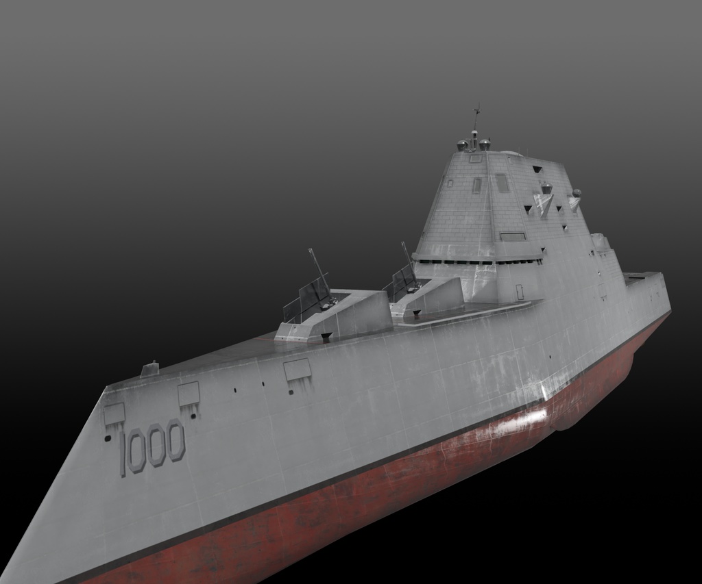 ズムウォルト級ミサイル駆逐艦 DDG-1000 3Dモデル