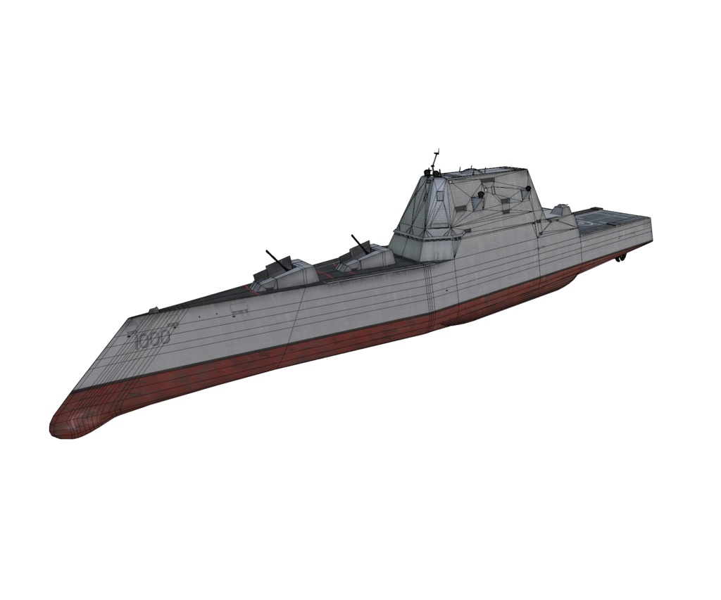 ズムウォルト級ミサイル駆逐艦 DDG-1000 3Dモデル