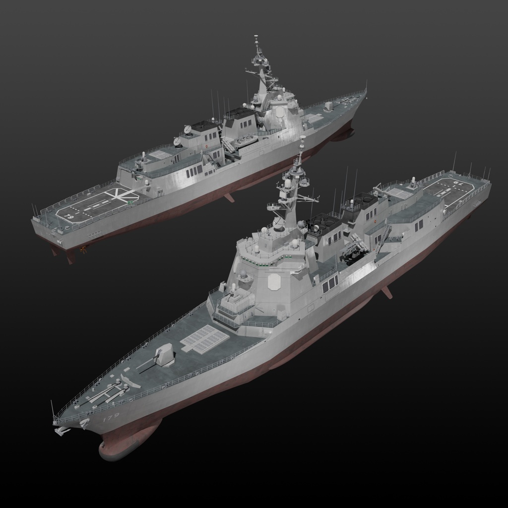まや型護衛艦 DDG-179 3Dモデル