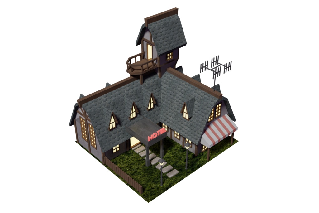 3d 旅館 3Dモデル