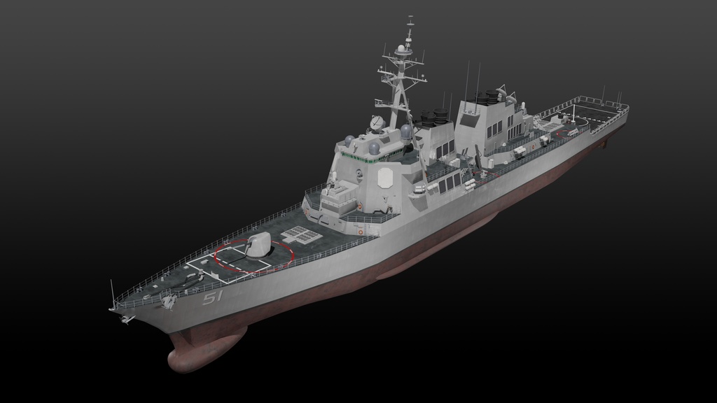USS Arleigh Burke 3D model - Ennuishao - BOOTH