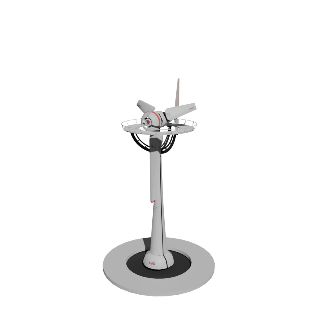 SF風力タービン Blender 3d Model