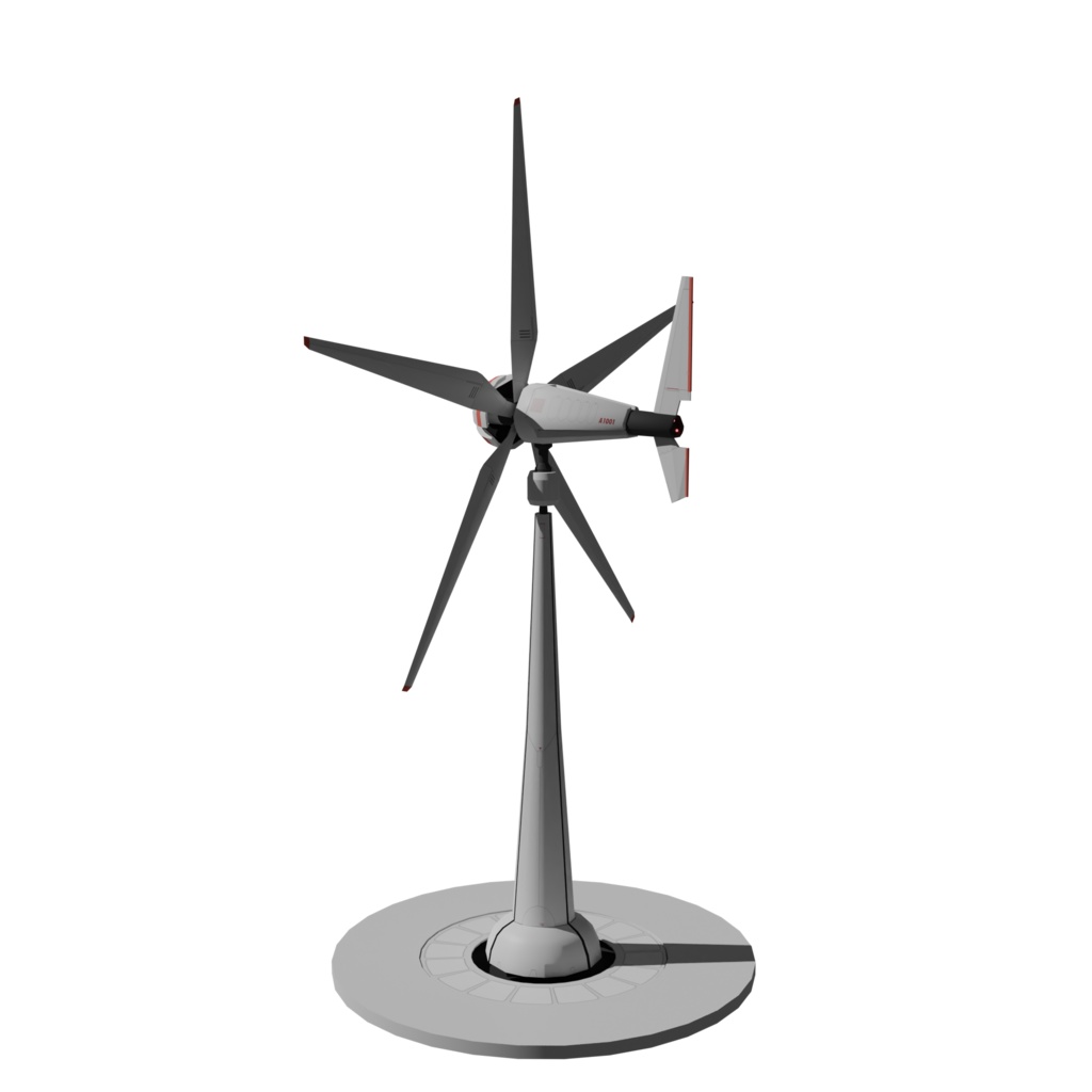 SF風力タービン Blender 3d Model