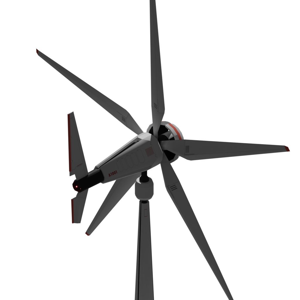 SF風力タービン Blender 3d Model