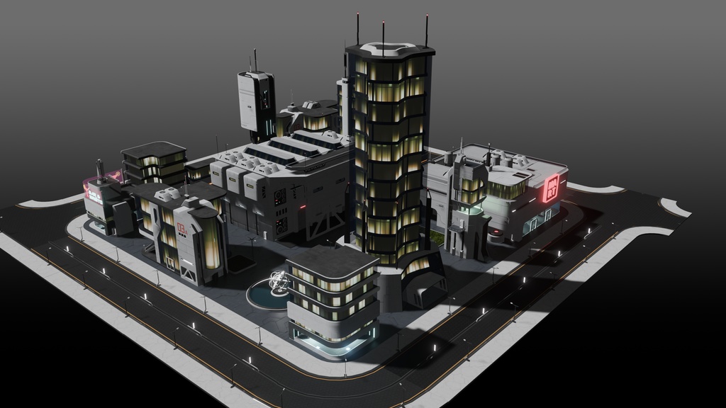 未来都市 3D Assets