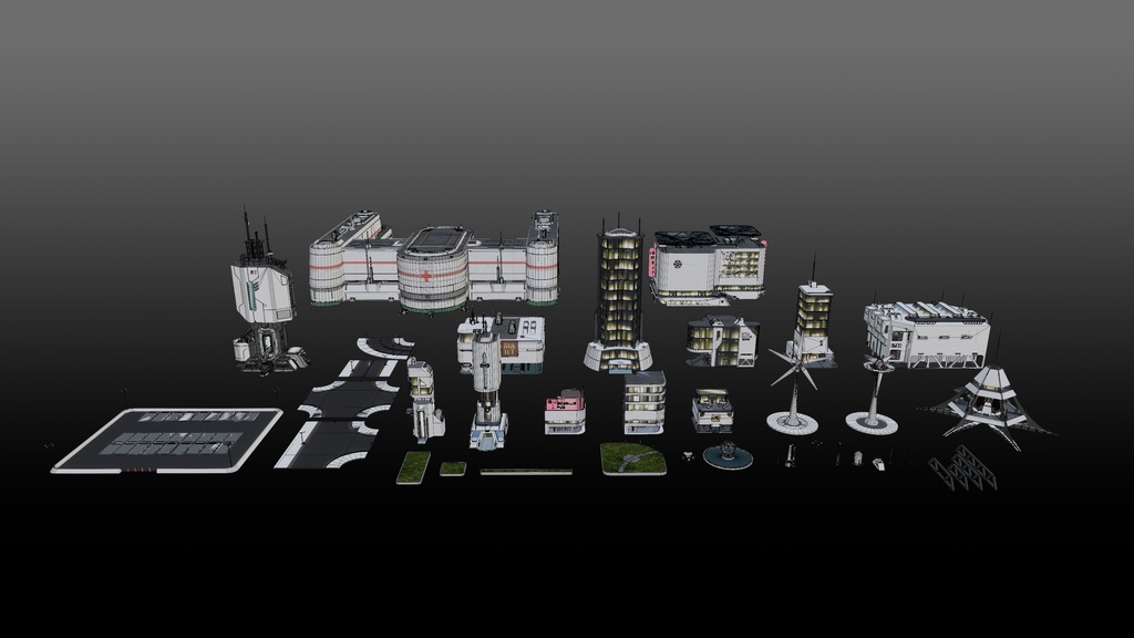 未来都市 3D Assets