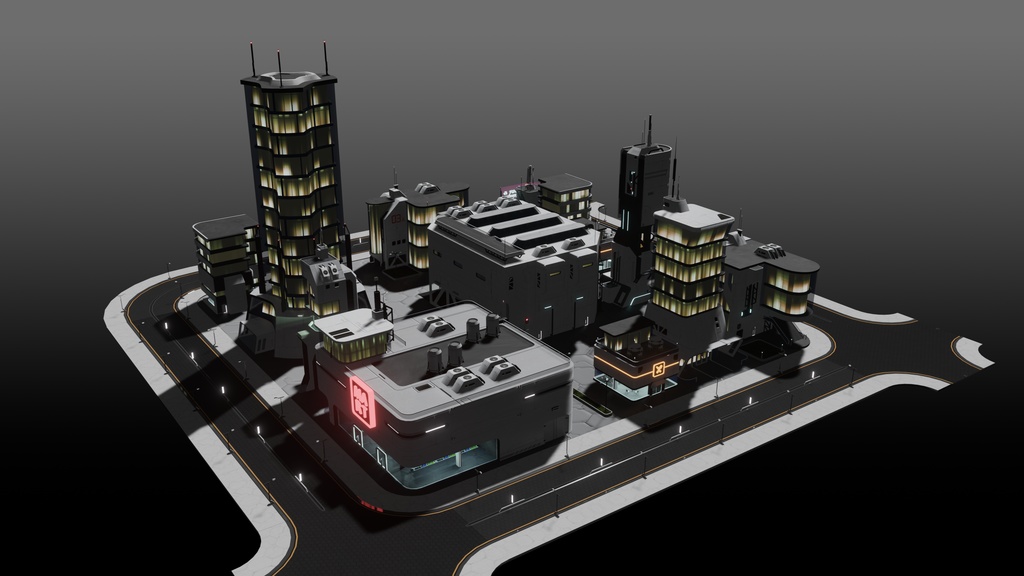 未来都市 3D Assets