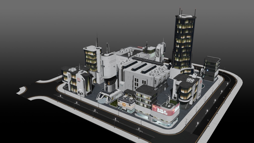 未来都市 3D Assets