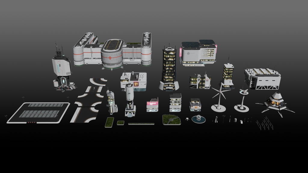 未来都市 3D Assets