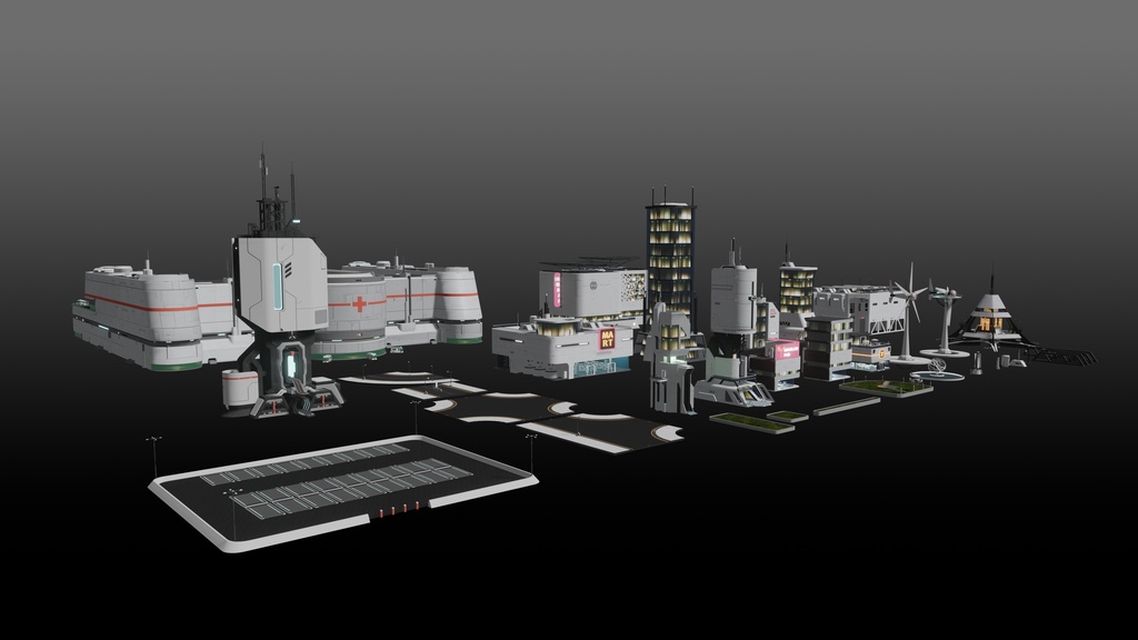 未来都市 3D Assets