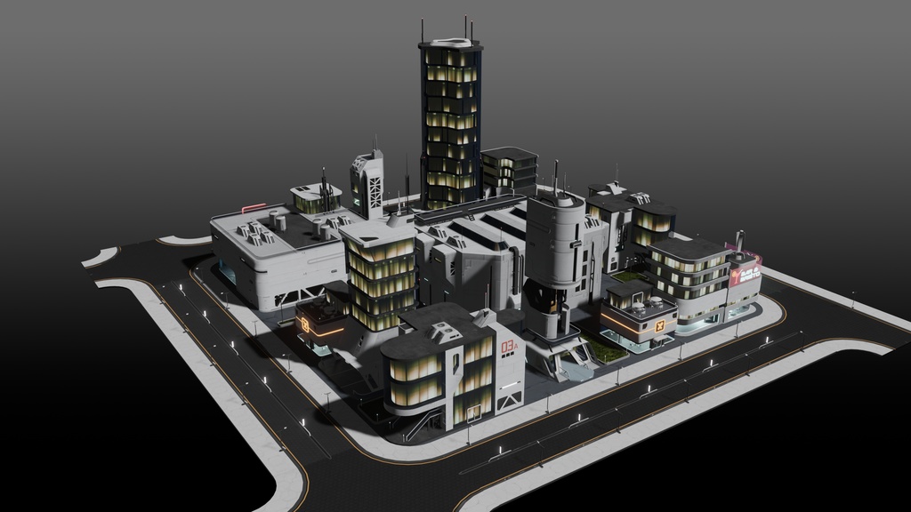 未来都市 3D Assets