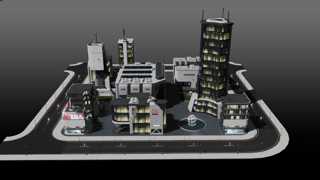 未来都市 3D Assets