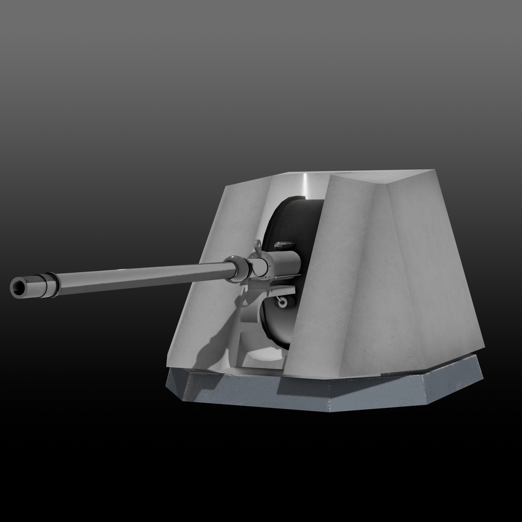 オート・メラーラ 76 mm 砲 blender model