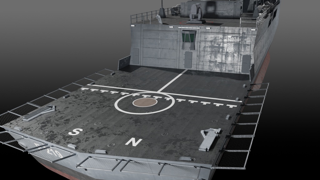 F124 ザクセン級フリゲート blender 3d model