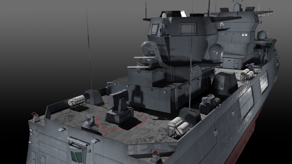 F125バーデン・ヴュルテンベルク級フリゲート blender 3d model