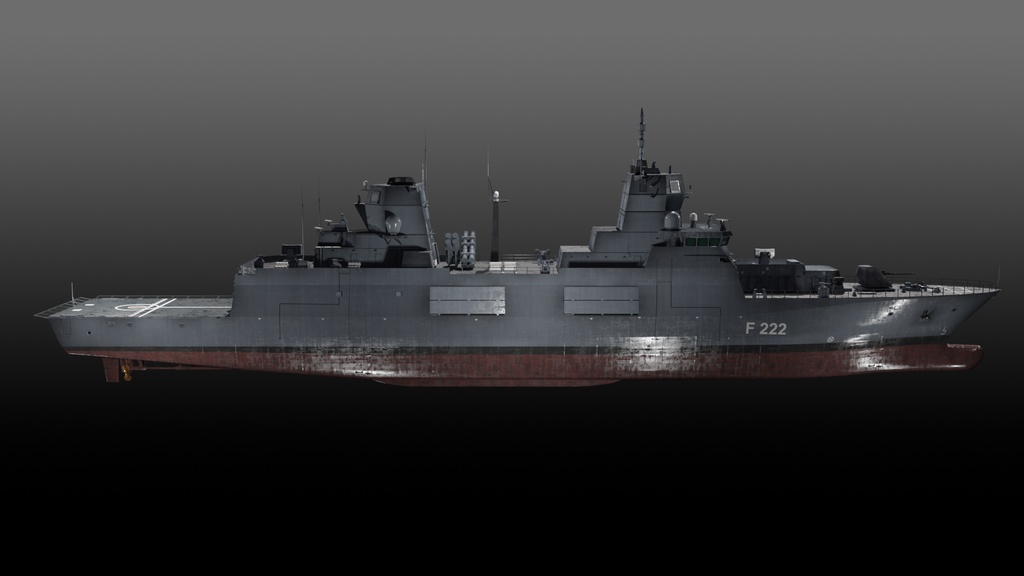 F125バーデン・ヴュルテンベルク級フリゲート blender 3d model