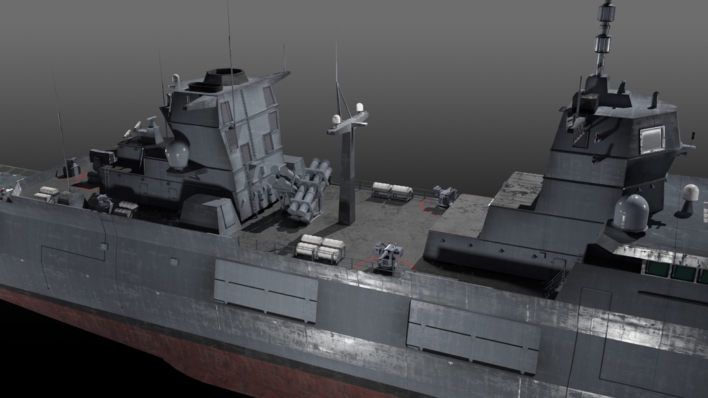 F125バーデン・ヴュルテンベルク級フリゲート blender 3d model