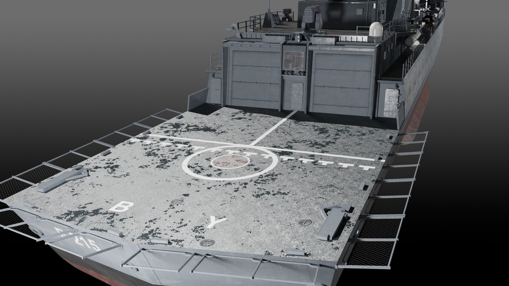 F123 ブランデンブルク級フリゲート Blender 3D model