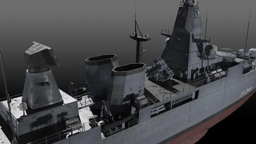 現代ドイツ海軍 game-ready 3D model