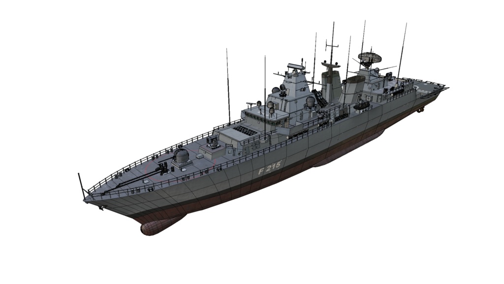現代ドイツ海軍 game-ready 3D model