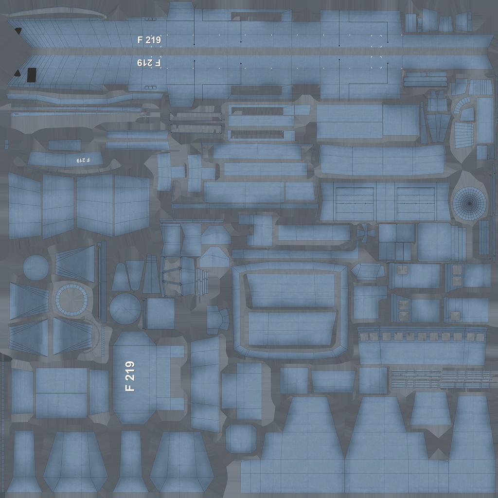 現代ドイツ海軍 game-ready 3D model