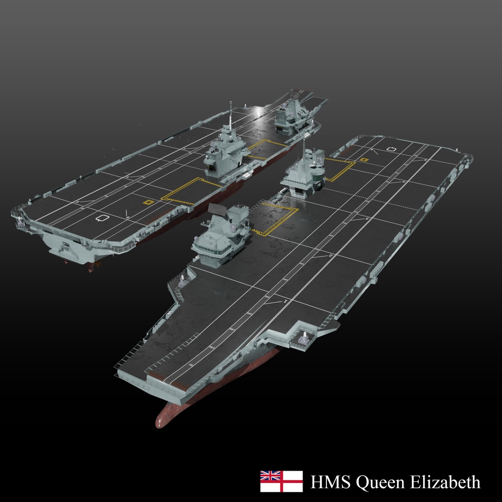 HMS Queen Elizabeth blender 3d model