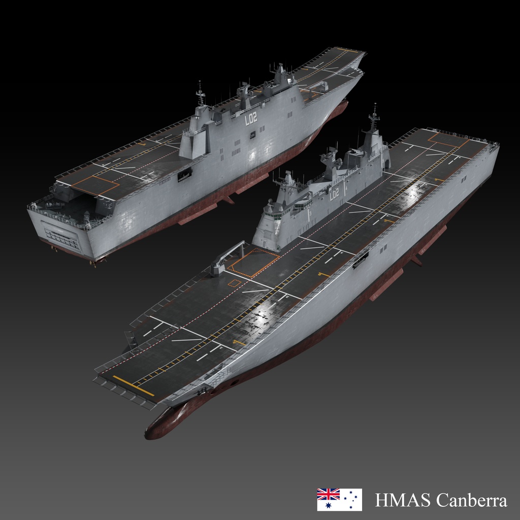 キャンベラ級強襲揚陸艦 game ready 3d model