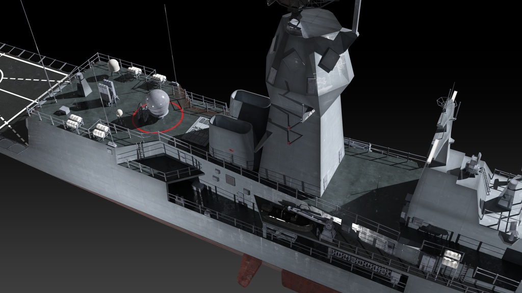 アンザック級フリゲート game ready 3d model