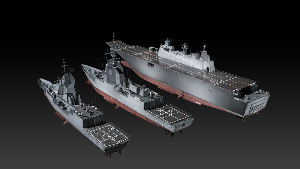 オーストラリア海軍 game ready 3d models
