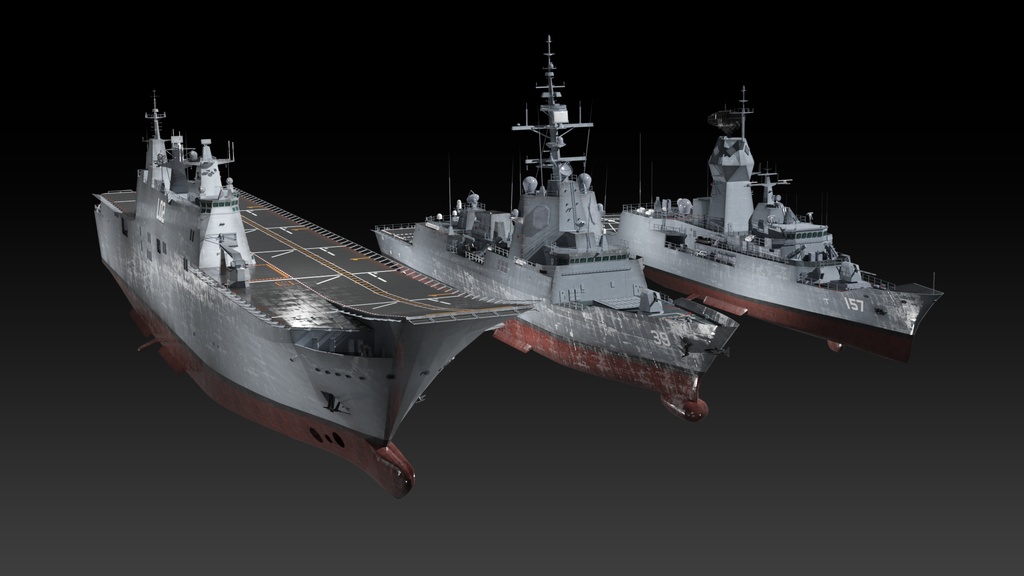 オーストラリア海軍 game ready 3d models