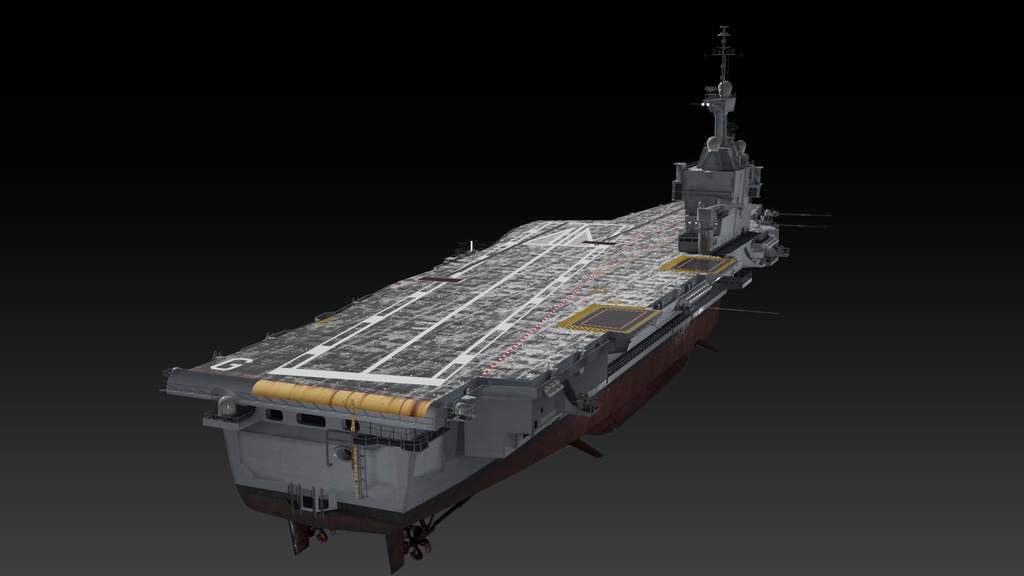 空母シャルル・ド・ゴール 3d Game ready model