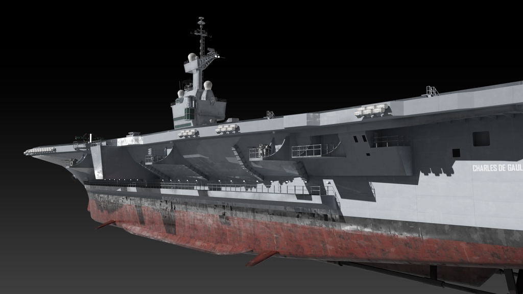 空母シャルル・ド・ゴール 3d Game ready model