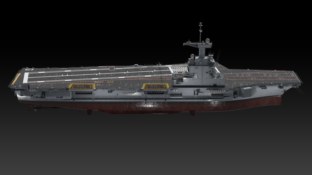 空母シャルル・ド・ゴール 3d Game ready model