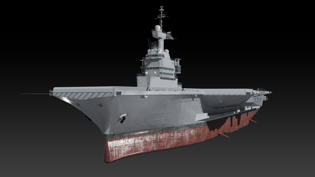 空母シャルル・ド・ゴール 3d Game ready model