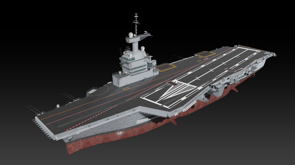 空母シャルル・ド・ゴール 3d Game ready model