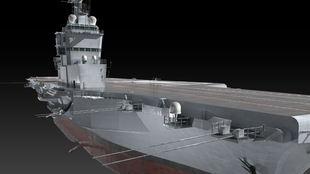 空母シャルル・ド・ゴール 3d Game ready model