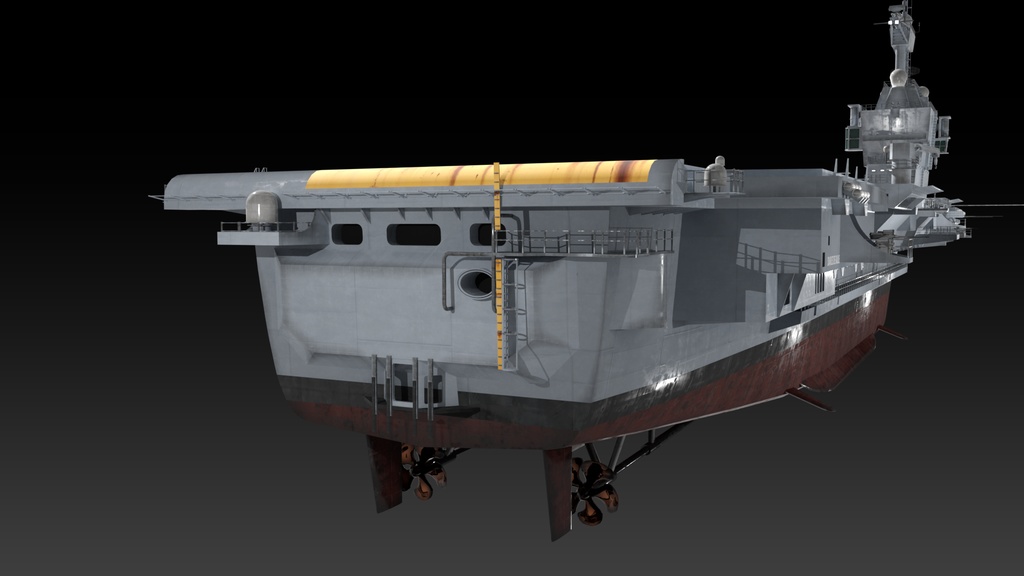 空母シャルル・ド・ゴール 3d Game ready model