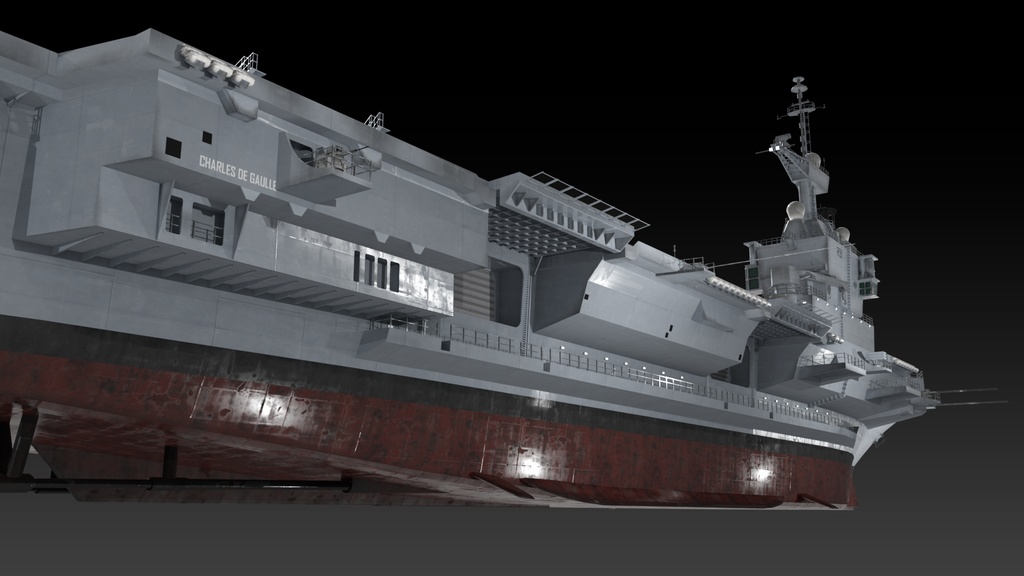 空母シャルル・ド・ゴール 3d Game ready model